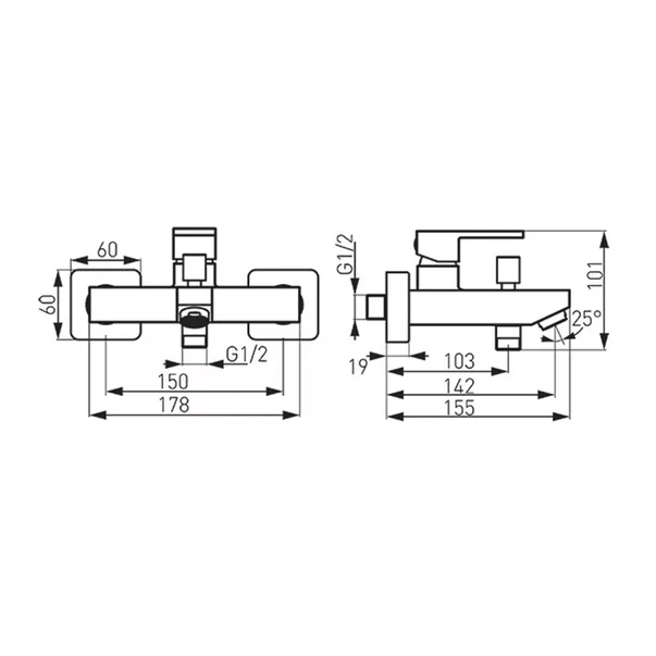 Baterie cada negru mat Ferro Zicco [2]