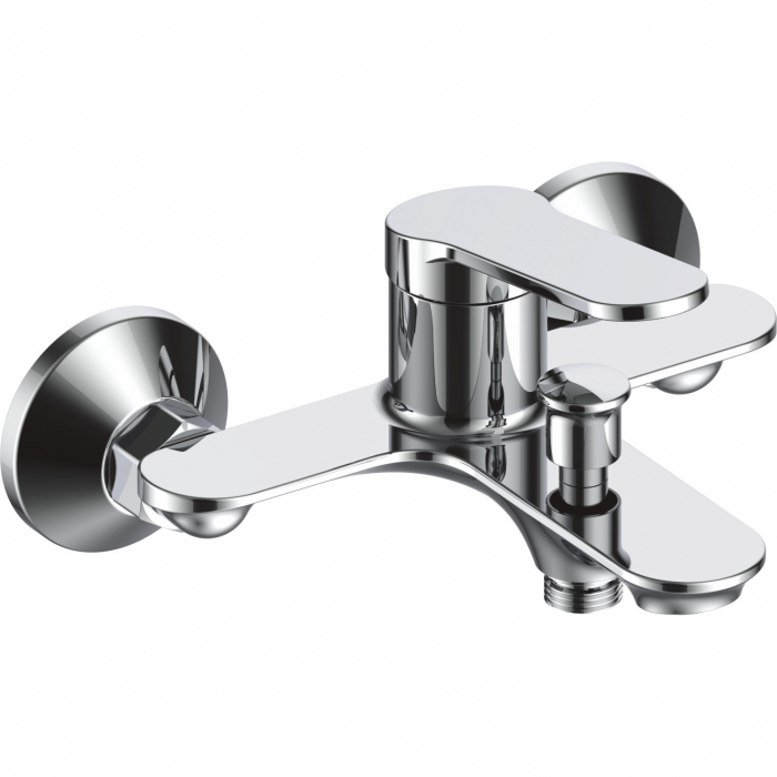 Baterie cada si dus, Ferrara, La Brocca MILANO P700C305, Monocomanda, Design slim, Montaj pe perete, Economie de apa, Silentioasa, Usor de curatat si instalat, alama sanitara, Finisaj crom [1]