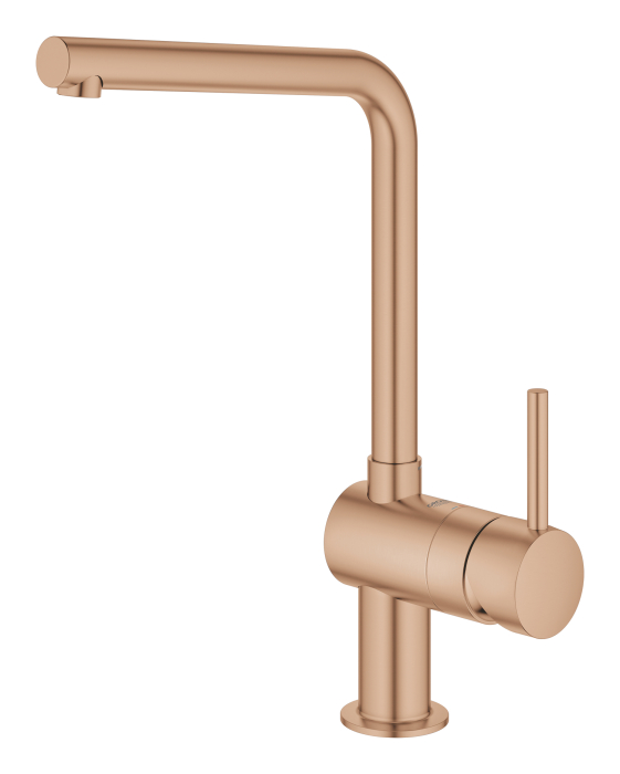 Baterie de bucatarie Grohe 31375DL0, Minta, 3/8'', tip L, pipa inalta, mat, cupru [2]