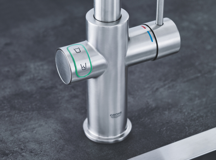 Baterie de bucatarie Grohe 31455DC1, Blue Home, inalta, tip C, filtare, racire, apa carbogazoasa, mat, otel satinat [7]