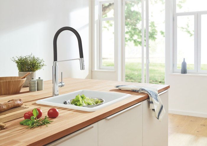 Baterie de bucatarie Grohe 31491000, 1 bar, 510 mm, 235 mm, 1 orificii instalare, 2 sprayuri, 360 unghi pivotare, Crom [9]