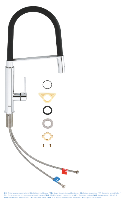Baterie de bucatarie Grohe 31491000, 1 bar, 510 mm, 235 mm, 1 orificii instalare, 2 sprayuri, 360 unghi pivotare, Crom [5]