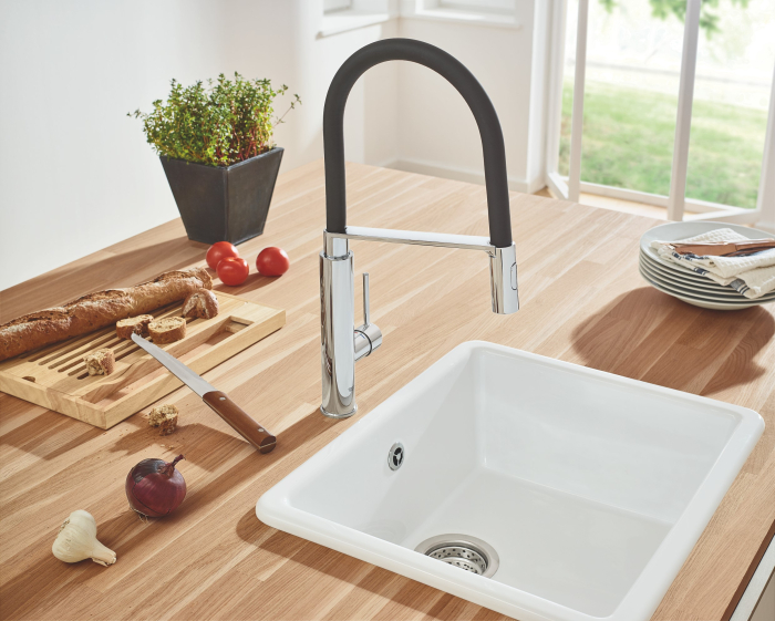 Baterie de bucatarie Grohe 31491000, 1 bar, 510 mm, 235 mm, 1 orificii instalare, 2 sprayuri, 360 unghi pivotare, Crom [8]