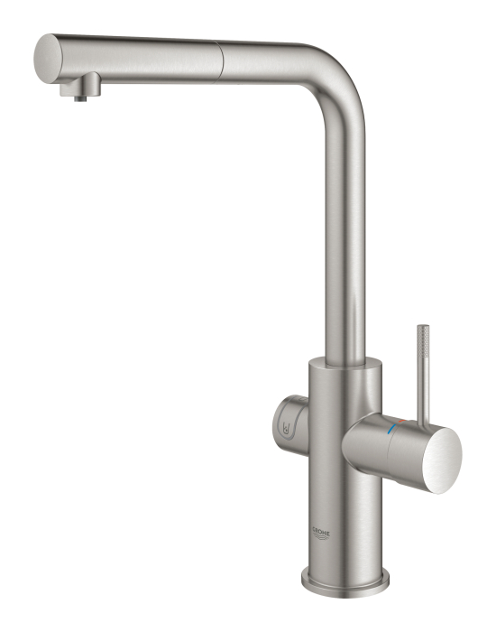 Baterie de bucatarie Grohe 31539DC0, Blue Home, inalta, tip L, filtrare, racire, apa carbogazoasa, dus, mat [5]