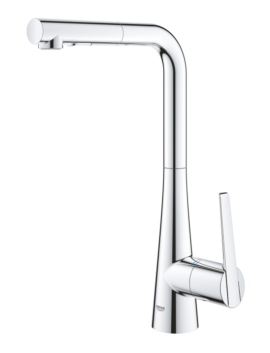 Baterie de bucatarie Grohe 32553002, 1 bar, 380 mm, 205 mm, 1 orificii instalare, 2 sprayuri, 360 unghi pivotare, Crom [7]