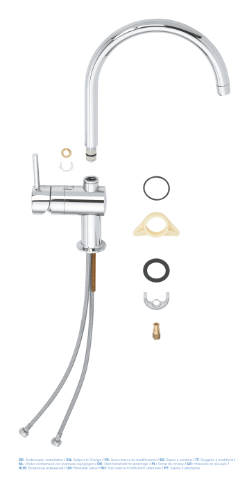 Baterie de bucatarie Grohe 32917000, 1 bar, 356 mm, 223 mm, 1 orificii instalare, 1 sprayuri, 360 unghi pivotare, Crom [4]