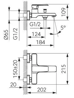 Baterie de cada FDesign Brina FD1-BRN-1-11, 1/2'', aparenta, diverter, monocomanda, cartus ceramic, crom [3]