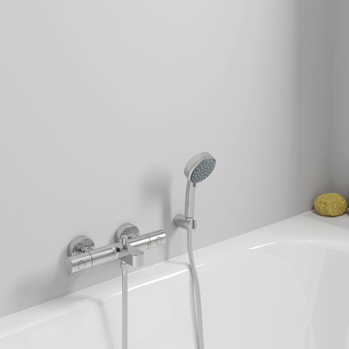 Baterie de cada Grohe 34774000, 1 bar, 298 mm, 162 mm, 55 mm, 2 orificii instalare, 1/2 dimensiune racord, Crom [2]