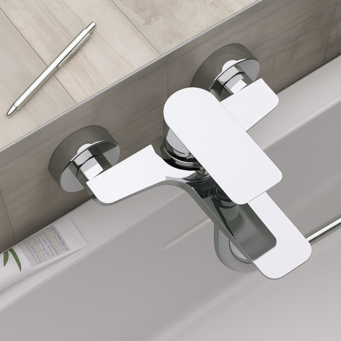 Baterie de cada Remer Rubinetterie Infinity I05, aparenta, monocomanda, comutator dus, finisaj elegant, aerator, cartus ceramic, alama cromata [4]