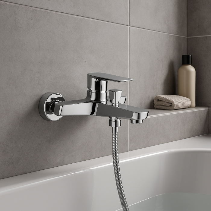 Baterie de cada Remer Rubinetterie Infinity I05, aparenta, monocomanda, comutator dus, finisaj elegant, aerator, cartus ceramic, alama cromata [3]