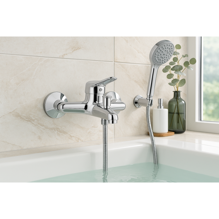 Baterie de cada Remer Rubinetterie Kiss K05, aparenta, monocomanda, cartus ceramic, crom lucios, alama [3]