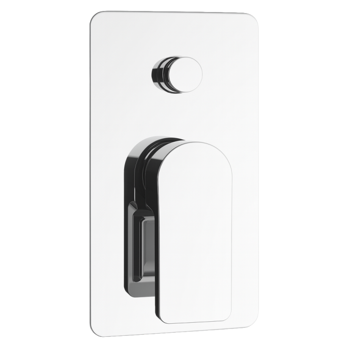 Baterie de cada si dus Remer Rubinetterie Infinity I09, incastrata, monocomanda, comutator cada/dus, cartus ceramic, design modern, crom, alama cromata [1]