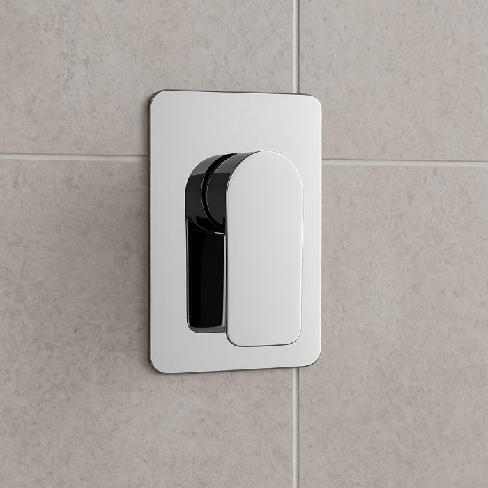 Baterie de cada si dus Remer Rubinetterie Infinity I30, incastrata, monocomanda, comutator cada/dus, cartus ceramic, design modern, crom, alama cromata [3]