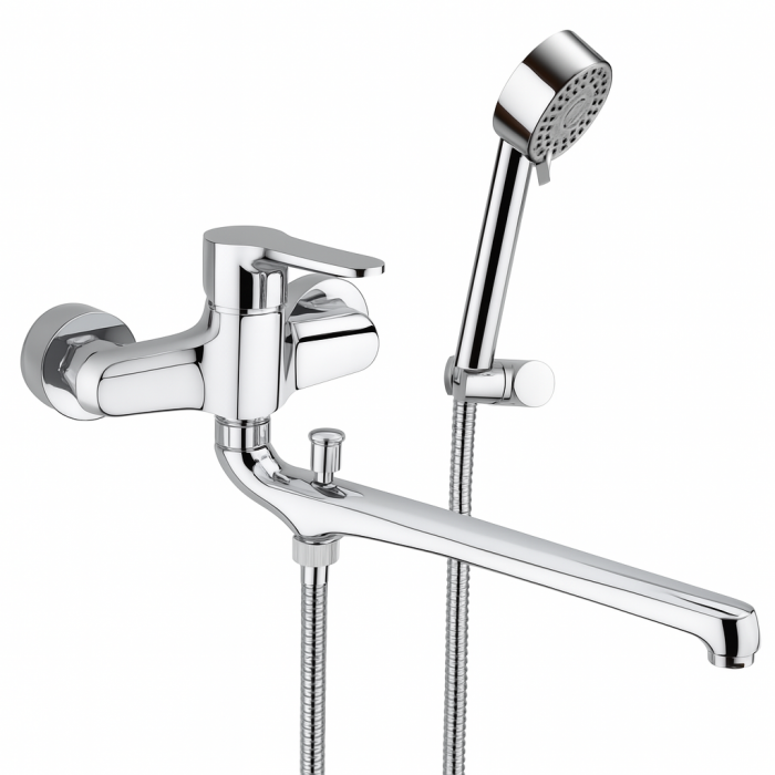 Baterie de cada si lavoar cu dus Remer Rubinetterie Winner W49, aparent, comutator, para cu 3 functii, alama cromata, cartus ceramic, aerator [1]