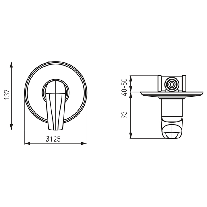 Baterie de dus, Ferro, Metalia 57, crom [2]