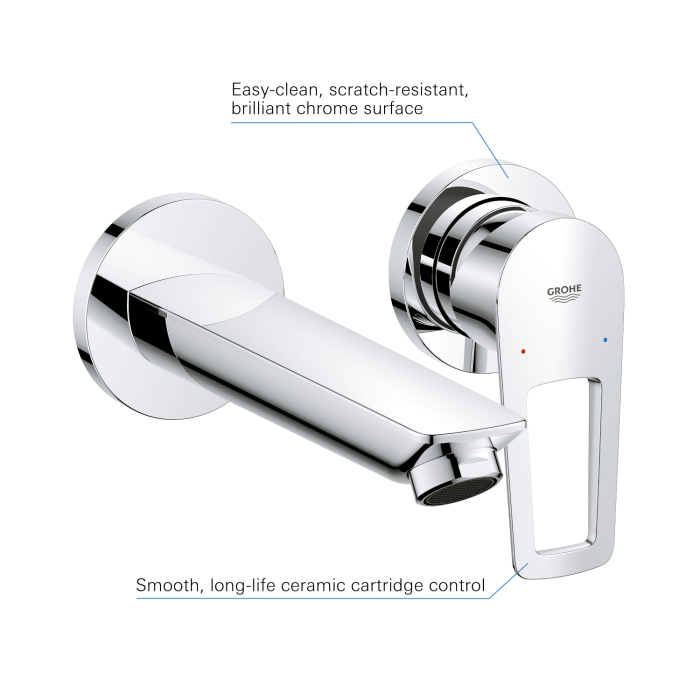 Baterie de lavoar Grohe 20289001, 1 bar, 35 mm, 60 mm, 177 mm, 2 orificii instalare, 1/2 dimensiune racord, Crom [6]