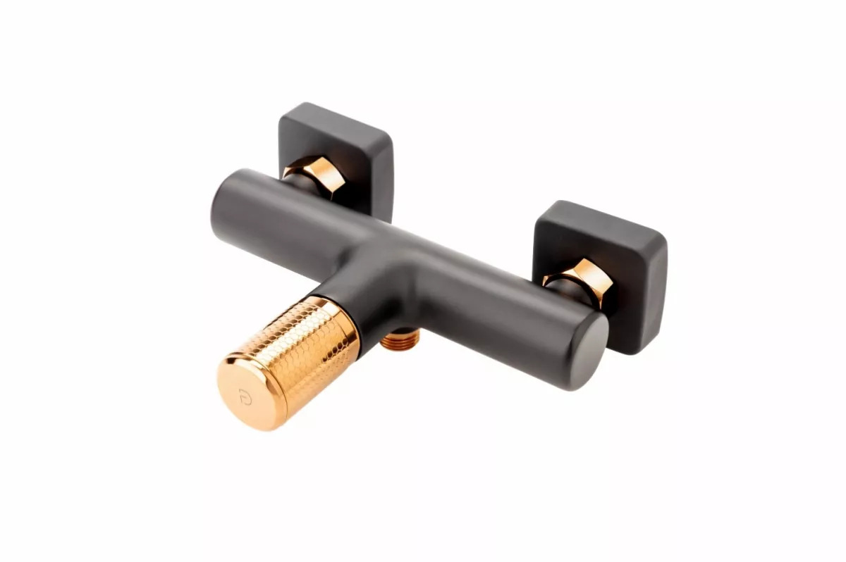 Baterie dus Fdesign Ardesia, aparenta, colona dus, mat, negru/cupru, FD1-ARD-7-25 [2]