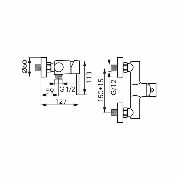 Baterie dus Ferro Fiesta auriu lucios monocomanda [2]