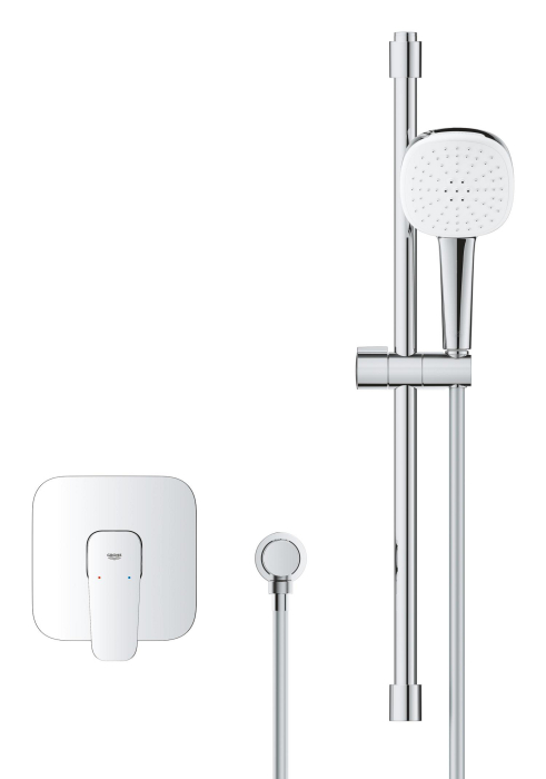 Baterie dus Grohe 1053350000, 0.8 bar, 146 mm, 158 mm, 110 mm, 1.75 m, 600 mm, 2 orificii instalare, Crom [2]