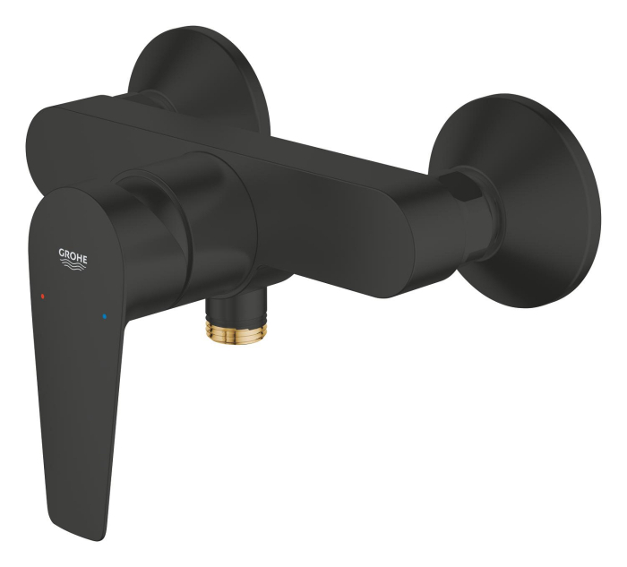 Baterie dus Grohe 233472431, 1 bar, 135 mm, 215 mm, 2 orificii instalare, 1/2 dimensiune racord furtun, Negru [5]