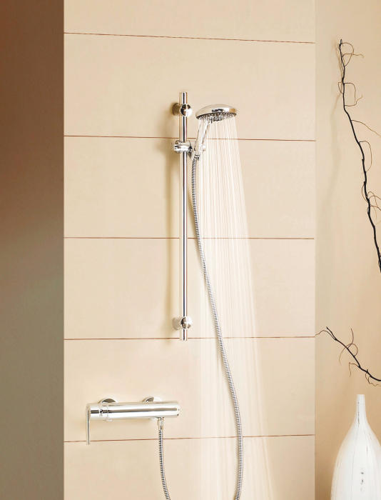Baterie dus Grohe 25252001, 1 bar, 281 mm, 91 mm, 2 orificii instalare, 1/2 dimensiune racord furtun, Crom [2]