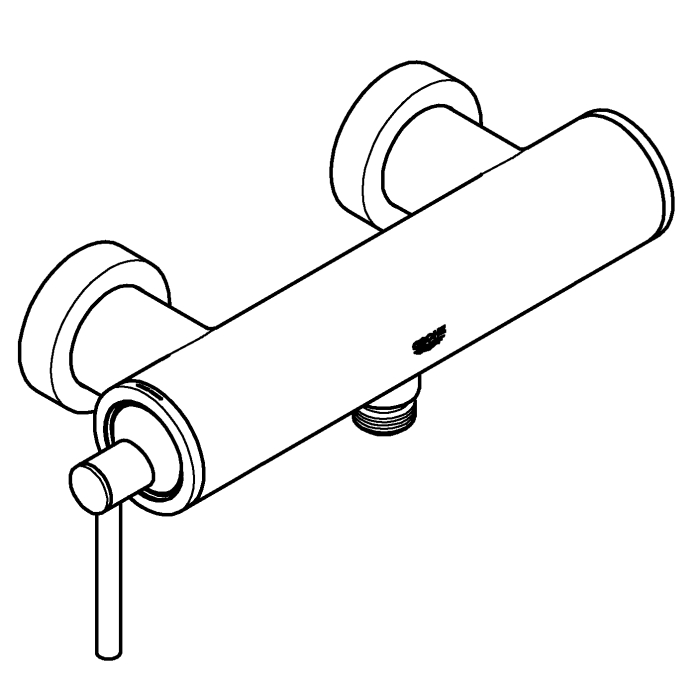 Baterie dus Grohe 32650003, 1 bar, 228 mm, 102 mm, 2 orificii instalare, 1/2 dimensiune racord furtun, Crom [4]