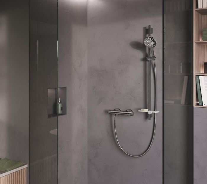 Baterie dus Grohe 34765A00, Grohtherm 800, aparenta, termostat, lucios, grafit [9]