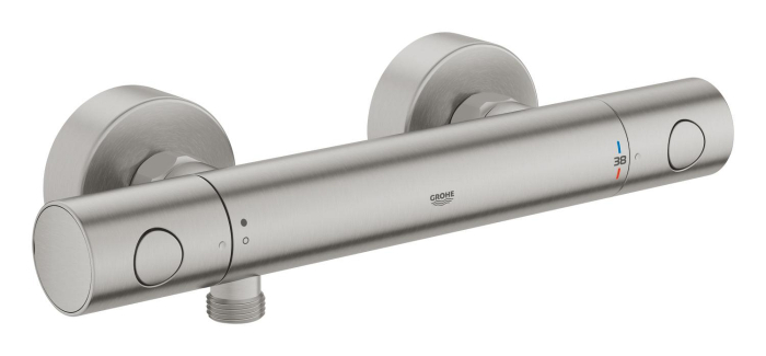 Baterie dus Grohe 34765DC0, Grohtherm 800, aparenta, termostat, mat, otel satinat [2]