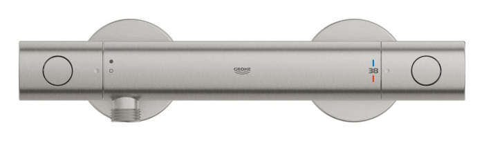 Baterie dus Grohe 34765DC0, Grohtherm 800, aparenta, termostat, mat, otel satinat [4]
