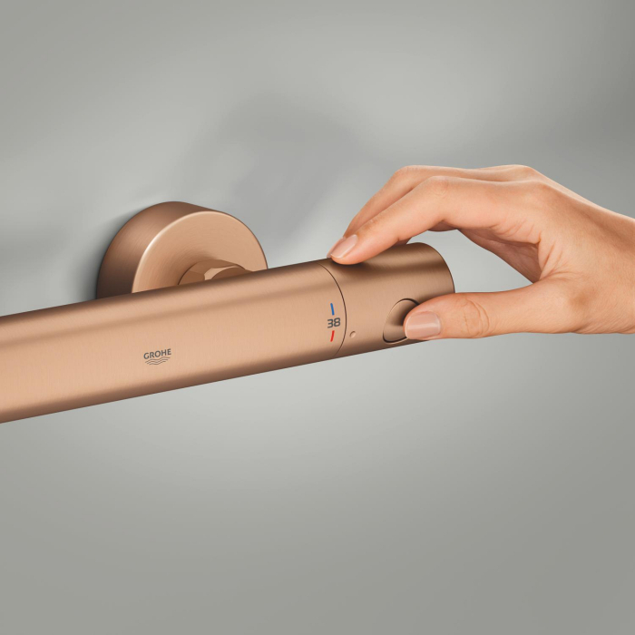 Baterie dus Grohe 34765DL0, Grohtherm 800, aparenta, termostat, mat, cupru [9]
