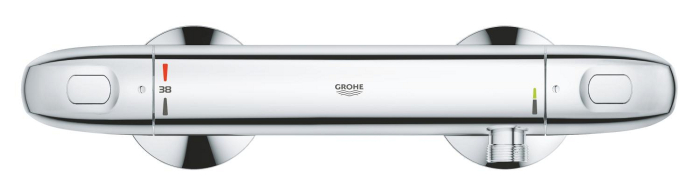 Baterie dus Grohe 34814003, 0.8 bar, 81 mm, 305 mm, 2 orificii instalare, 1/2 dimensiune racord furtun, Crom [3]