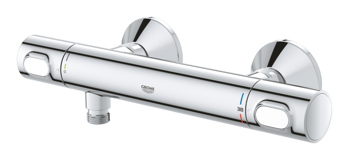 Baterie dus Grohe 34840000, 1 bar, 317 mm, 72 mm, 2 orificii instalare, 1/2 dimensiune racord furtun, Crom [3]