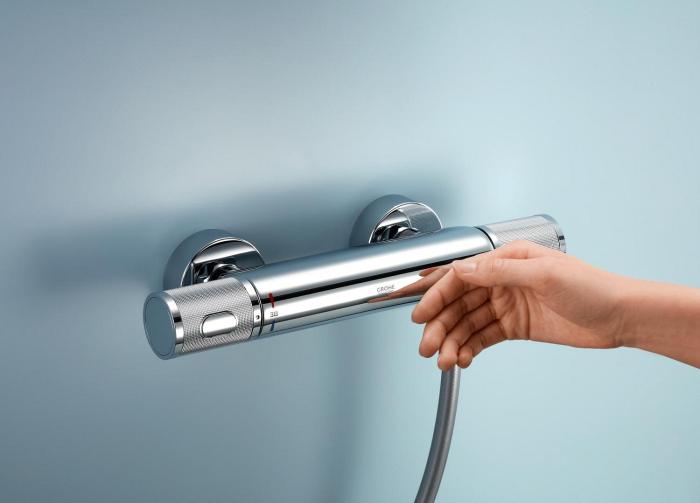Baterie dus Grohe 34853001, 0.8 bar, 80 mm, 317 mm, 110 mm, 1.75 m, 900 mm, 2 orificii instalare, Crom [3]