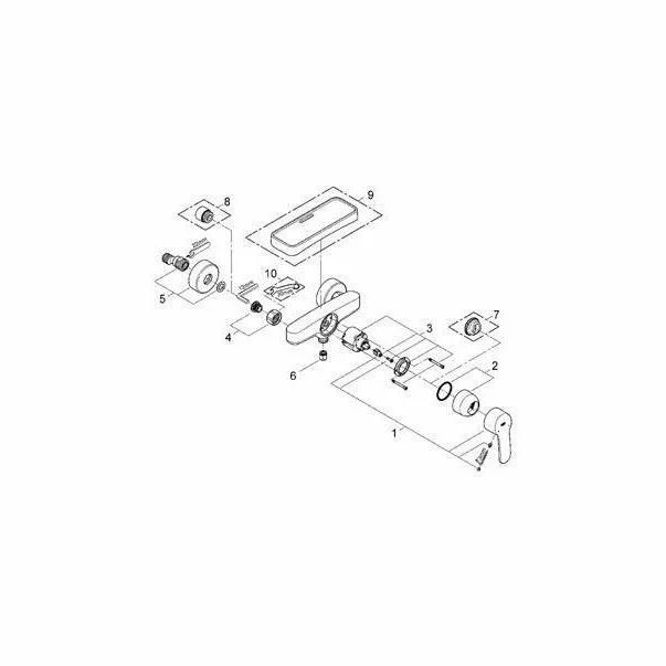 Baterie dus Grohe Eurostyle Cosmopolitan crom monocomanda [3]