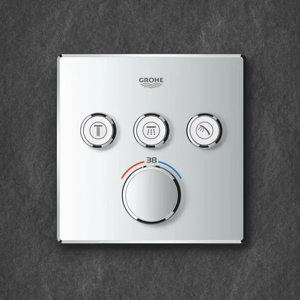 Baterie dus Grohe Grohtherm SmartControl termostatica patrata cu 3 iesiri [4]