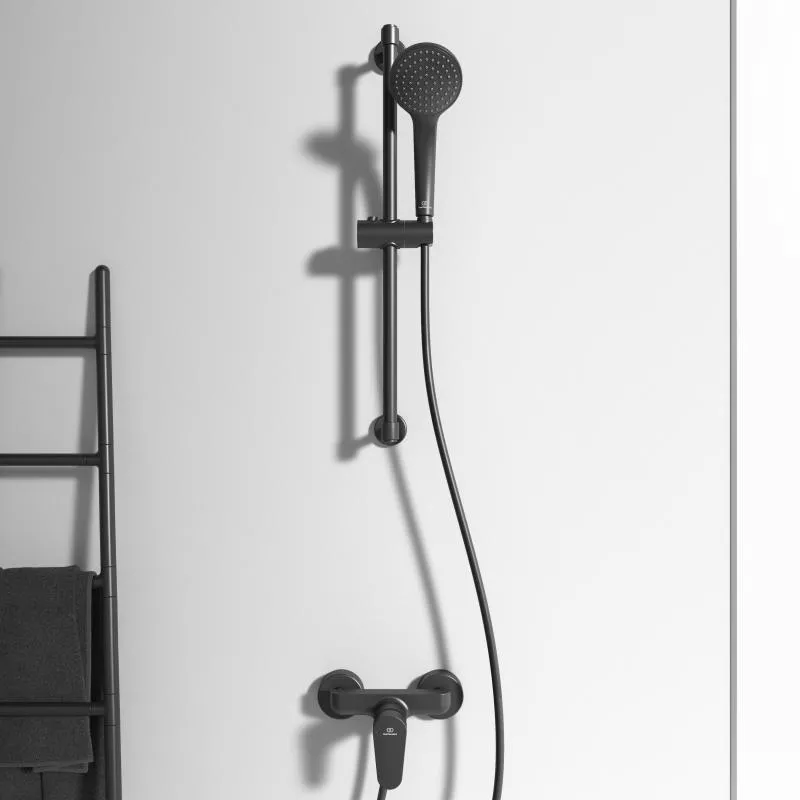 Baterie dus Ideal Standard Cerafine BC499XG, 1/2'', aparenta, monocomanda, supara sens, mat, negru [5]