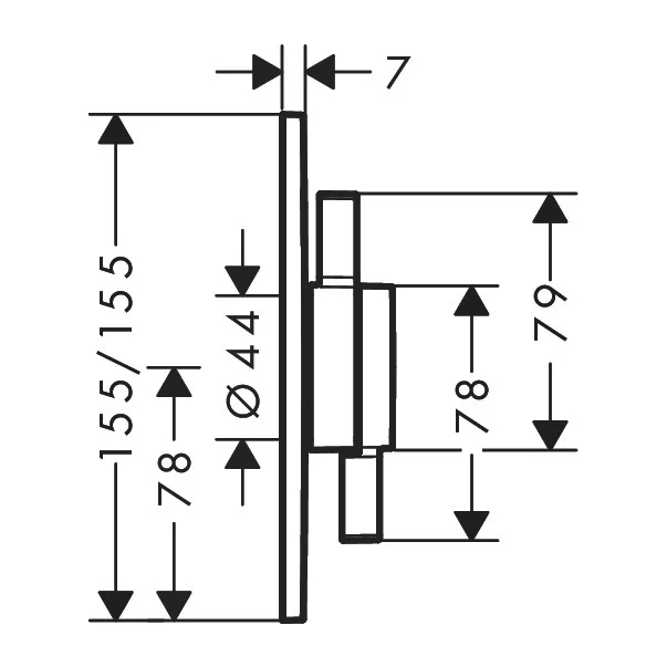 Baterie dus incastrata bronz periat Hansgrohe DuoTurn E 2 functii [2]