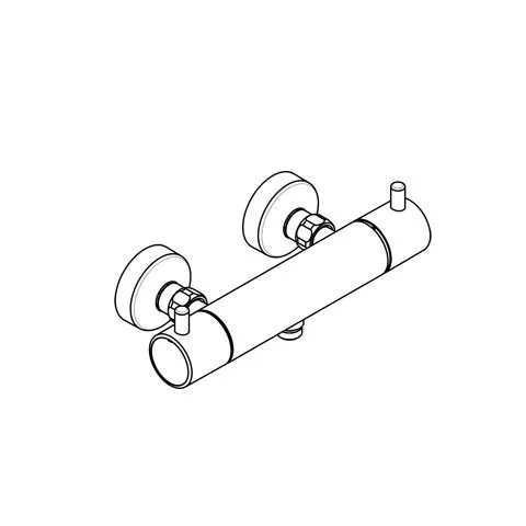 Baterie dus Kludi Bozz, aparenta, termostat, mat, alb, 352035338 [3]