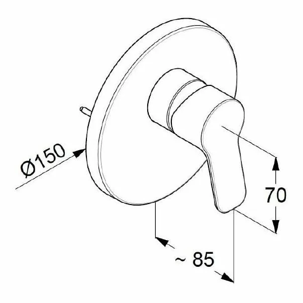 Baterie dus Kludi Pure&Easy incastrata pentru corp ingropat [2]