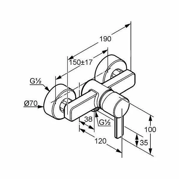 Baterie dus Kludi Zenta [3]