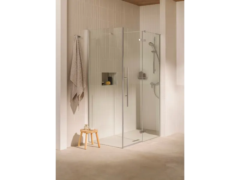 Baterie dus Roca A5A216EC00, 0.6 bar, 133 mm, 215 mm, 2 orificii instalare, 1/2 dimensiune racord furtun, Crom [5]
