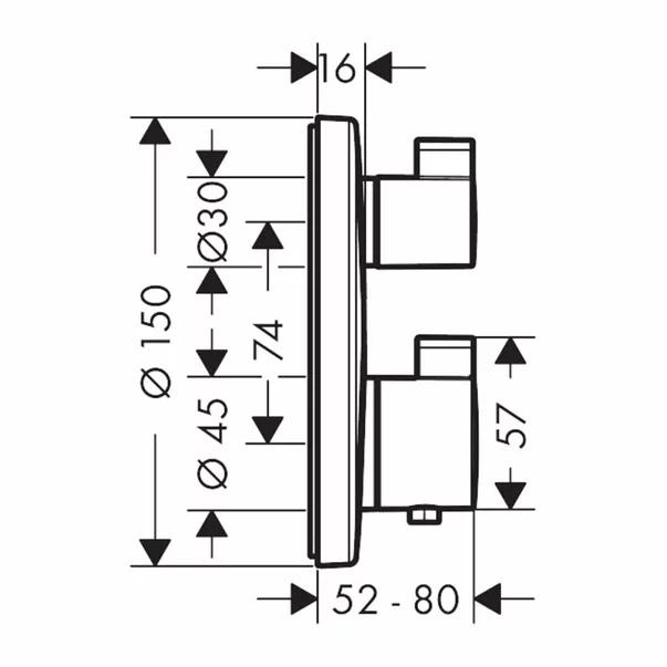 Baterie dus termostatata Hansgrohe Ecostat S doua functii bronz periat [2]