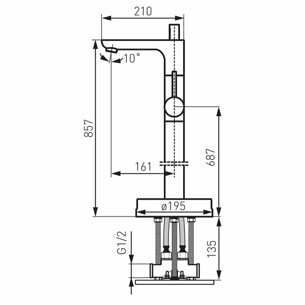 Baterie freestanding pentru cada Ferro Fiesta [2]