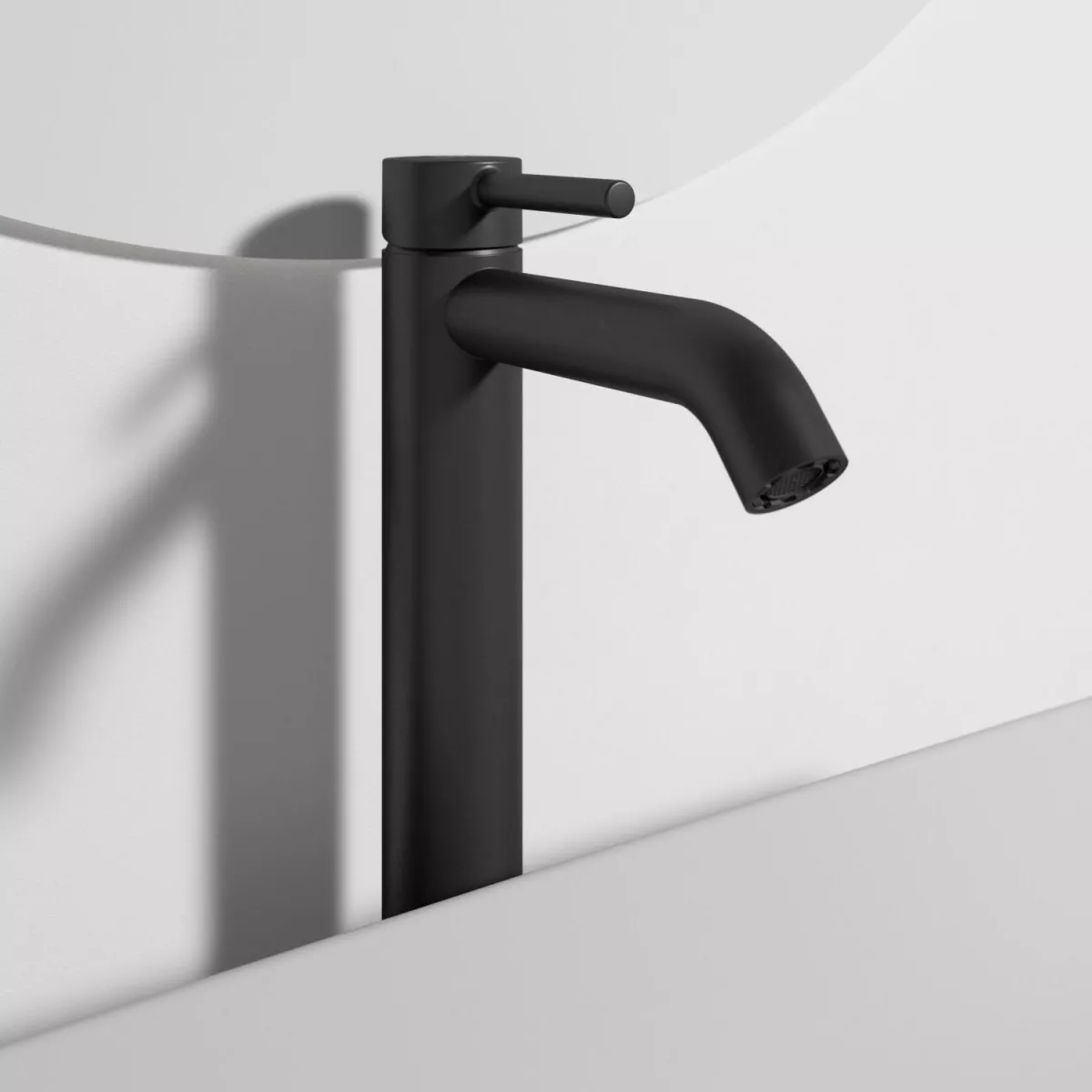 Baterie lavoar CeraLine, XL, 321 mm, ventil, mat, negru, BD137XG [4]