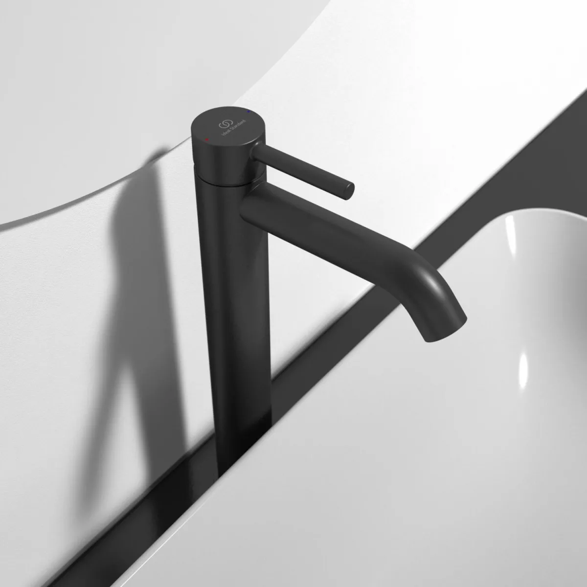 Baterie lavoar CeraLine, XL, 321 mm, ventil, mat, negru, BD137XG [6]