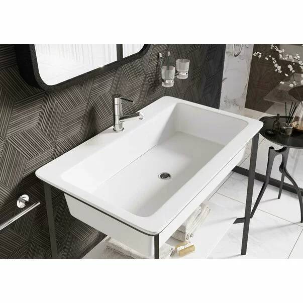 Baterie lavoar cu pipa mobila Ferro Fiesta crom [3]