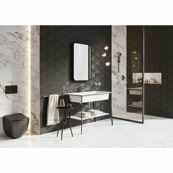 Baterie lavoar cu pipa mobila Ferro Fiesta crom [4]