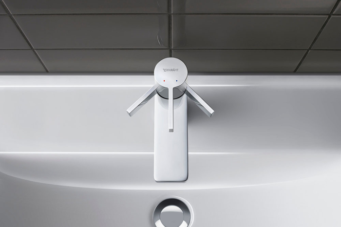 Baterie lavoar Duravit DE1010001010, 35 mm, 5 l/min, 0.8 bar, 161 mm, 139 mm, 434 mm, 1 orificii instalare, Crom [10]