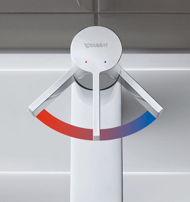 Baterie lavoar Duravit DE1010001010, 35 mm, 5 l/min, 0.8 bar, 161 mm, 139 mm, 434 mm, 1 orificii instalare, Crom [13]