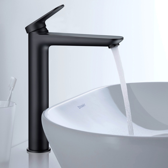 Baterie lavoar Duravit WA1040002046, Wave, tip comanda monocomanda, marime xl, tip instalare pe blat, negru [5]